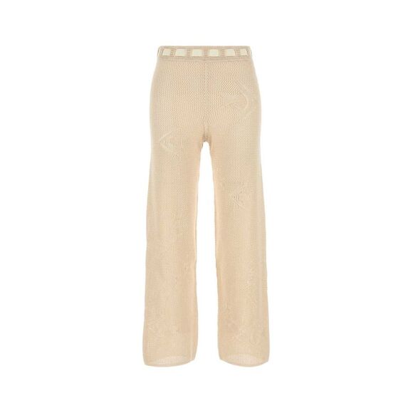 Bode Women Beige Crochet Pant